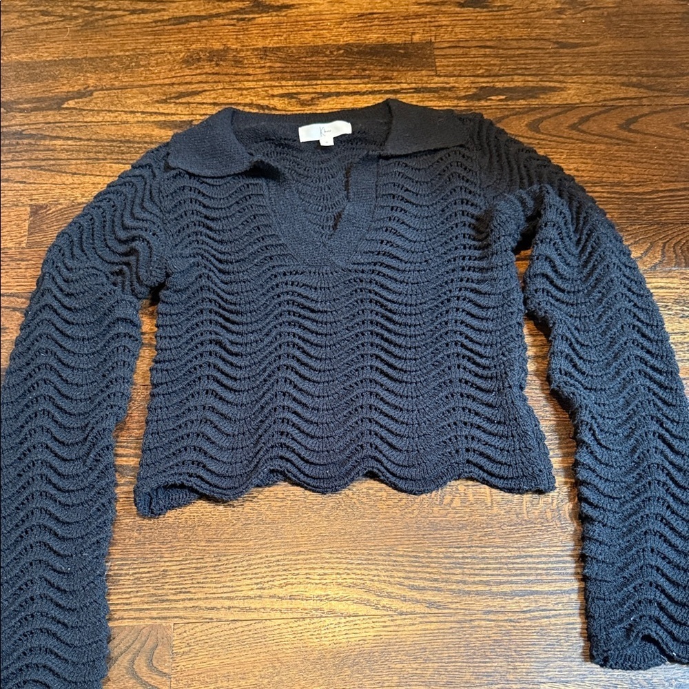 Black Knit Women's Top